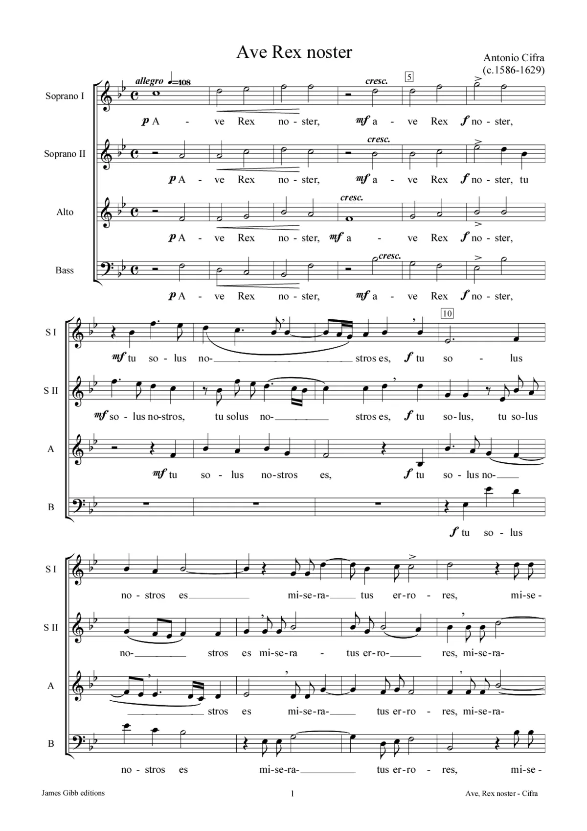 Ave Rex noster - Page 1