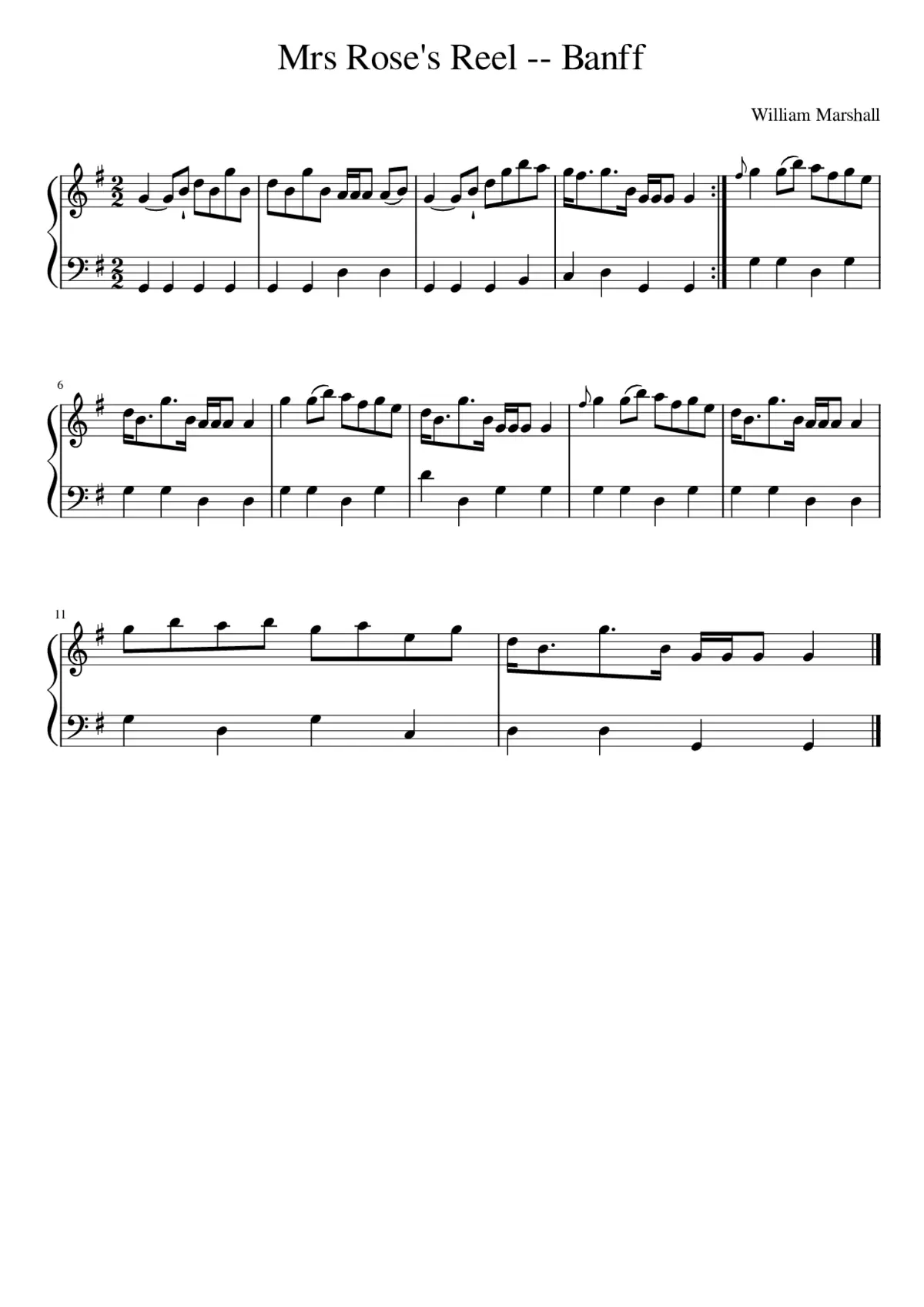 Mrs Rose's Reel -- Banff - Page 1