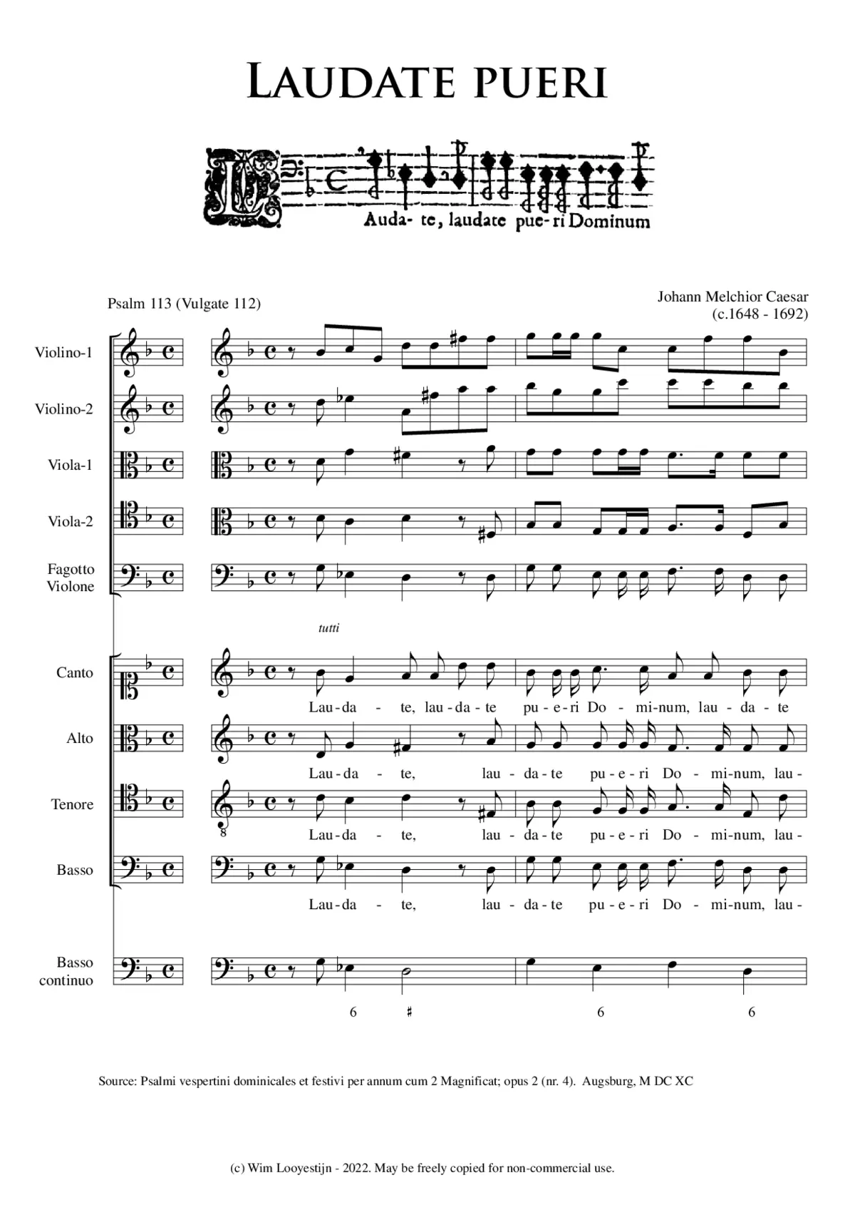 Laudate pueri - Page 1