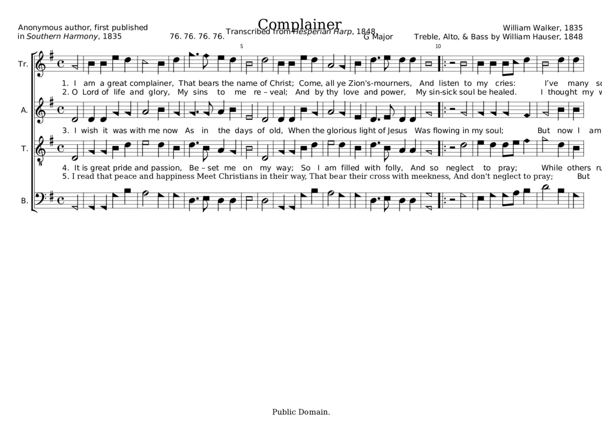 Complainer - William Walker - Page 1