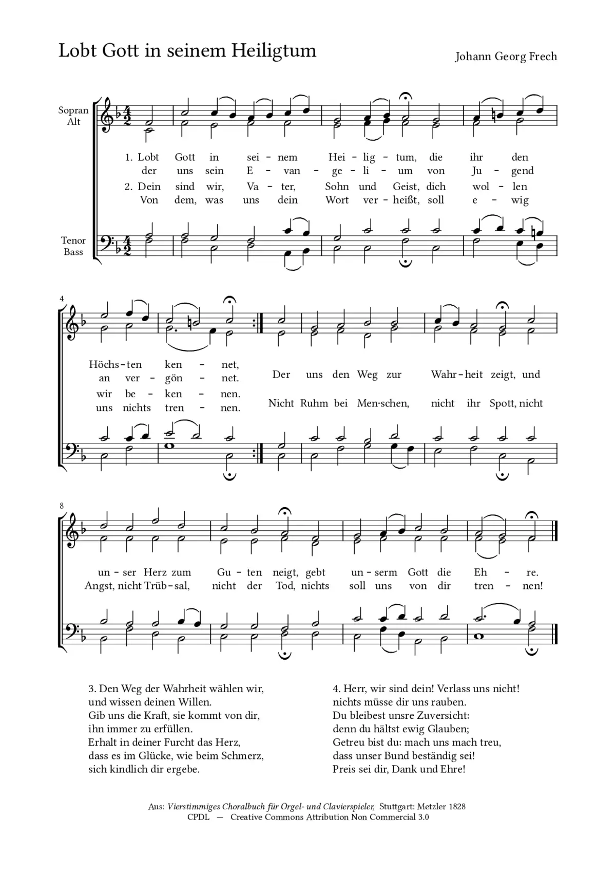 Lobt Gott in seinem Heiligtum - Page 1