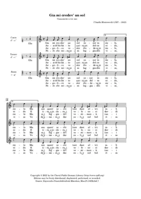 Già mi credev' un sol esser in cielo