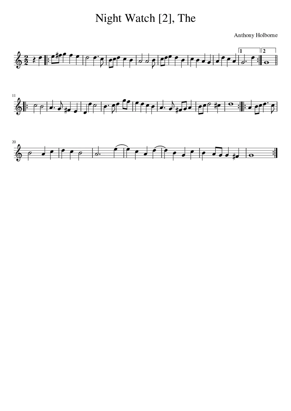 The Night Watch - Page 1