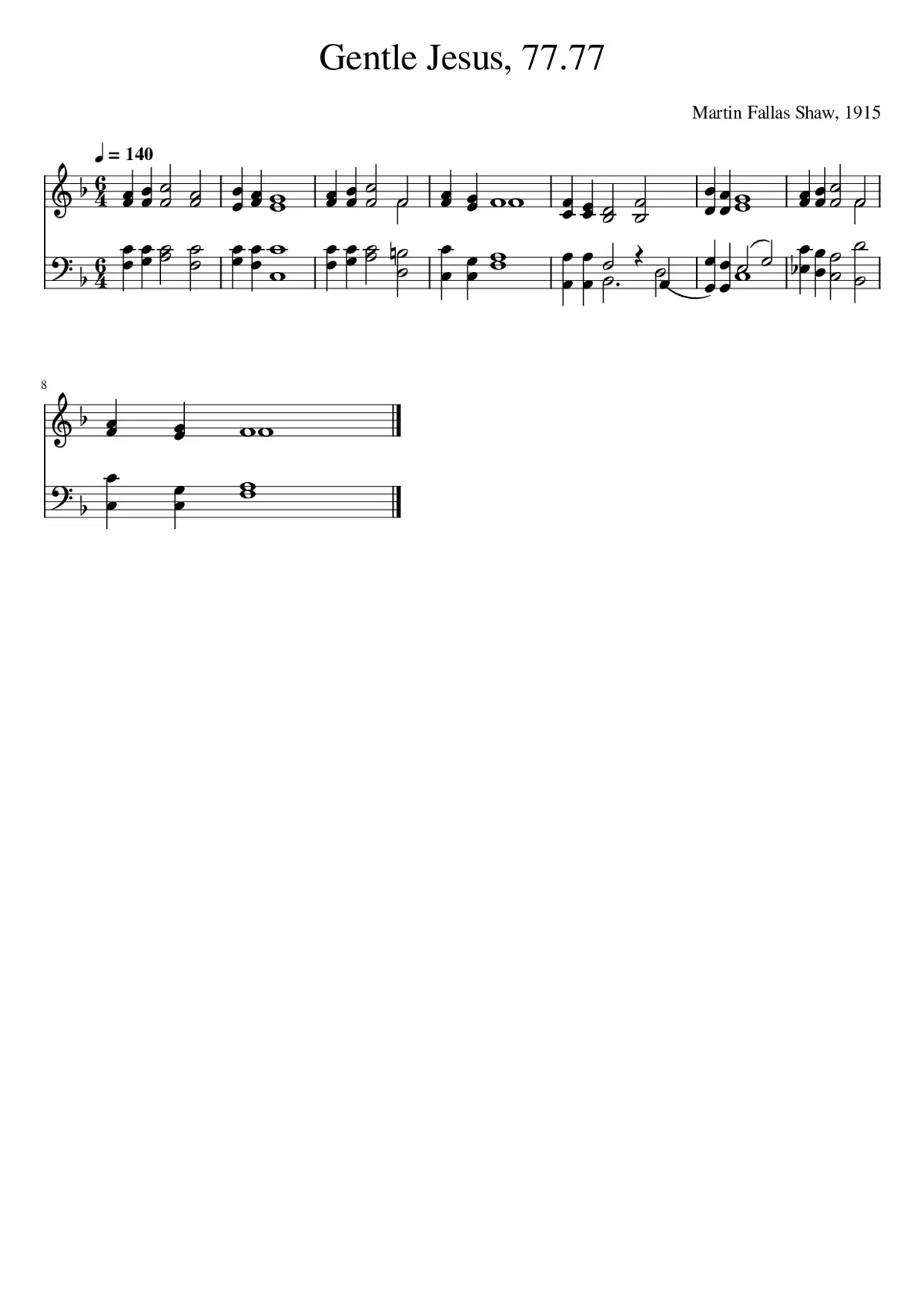 Gentle jesus meek and mild - Page 1