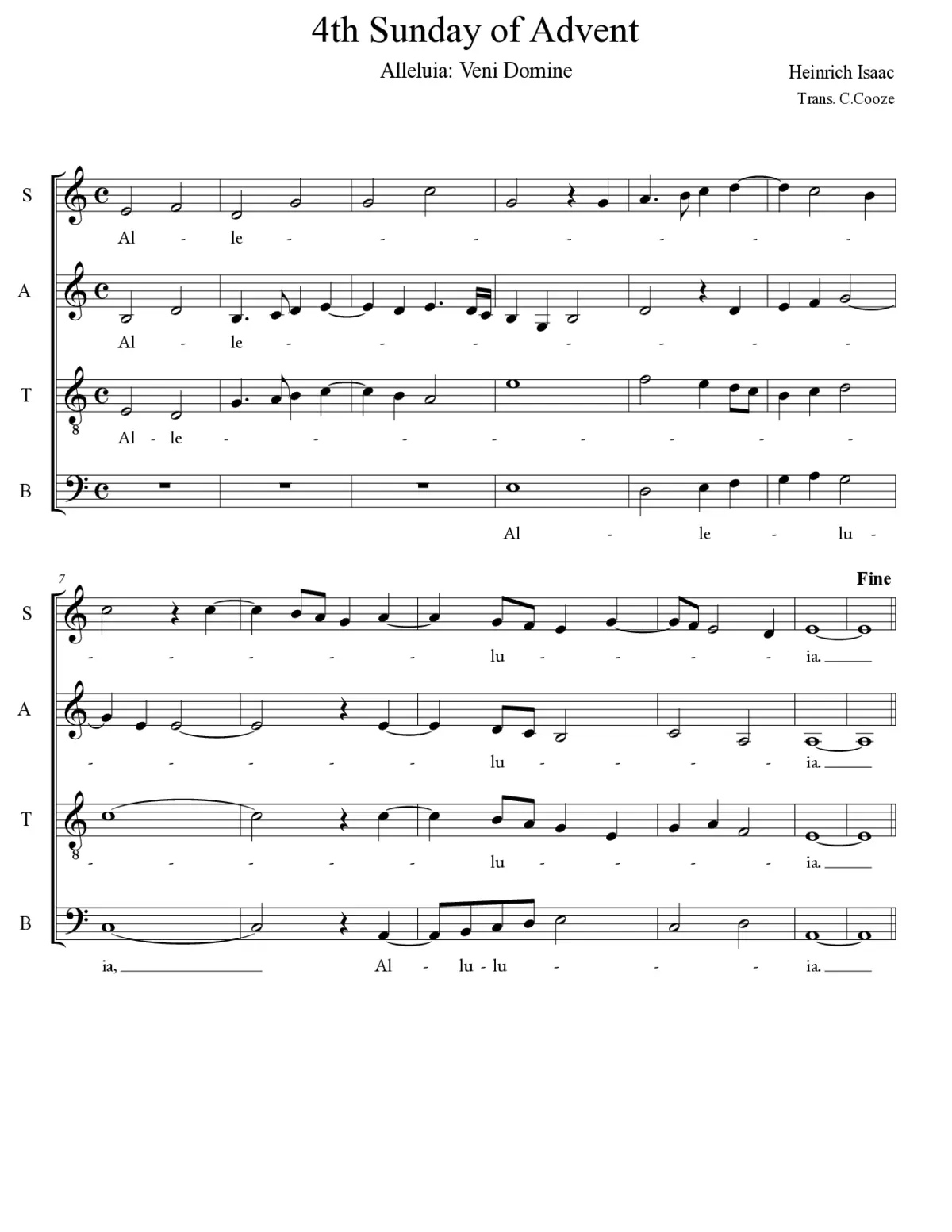 Alleluia Veni Domine - Page 1