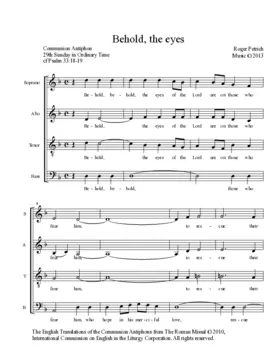 Behold, the eyes of the Lord