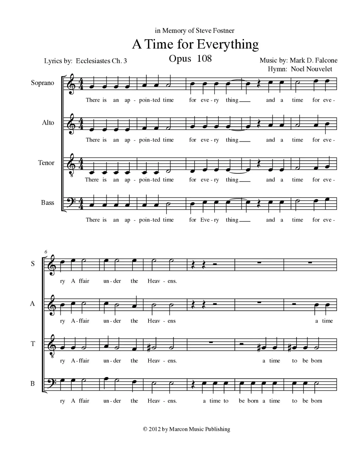 A time for everything, Op. 108 - Page 1