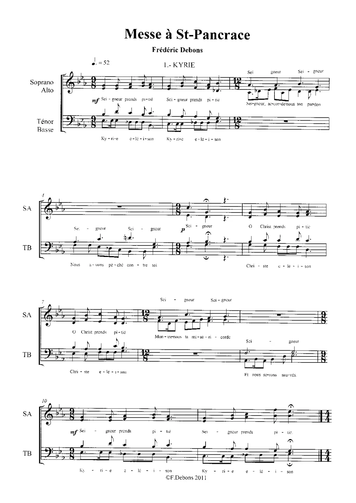 Messe à St-Pancrace - Page 1