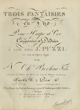 3 Fantaisies en duo pour harpe et cor