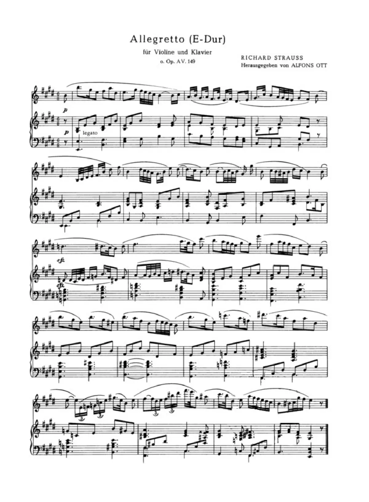 Allegretto in E Major - Page 1