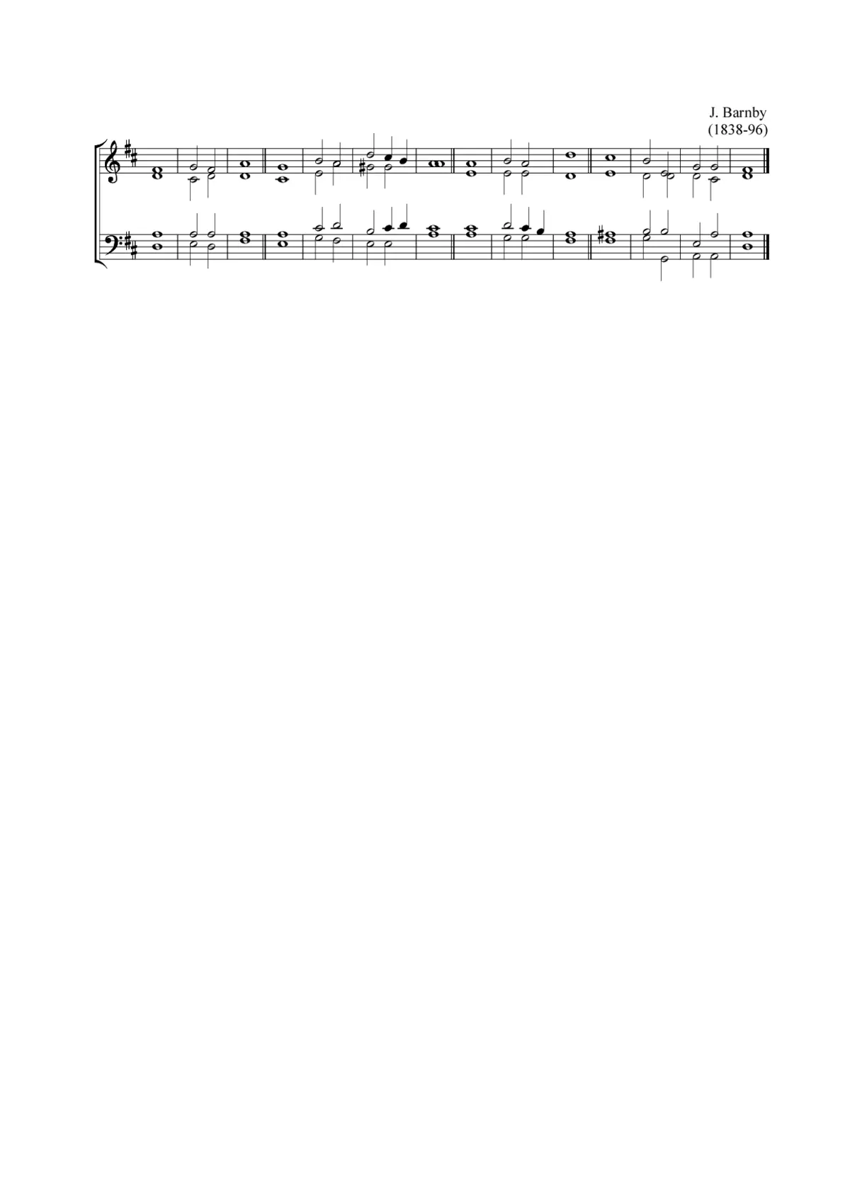 Double chant in D major II - Page 1