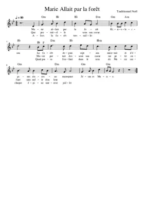 Marie allait par la forêt