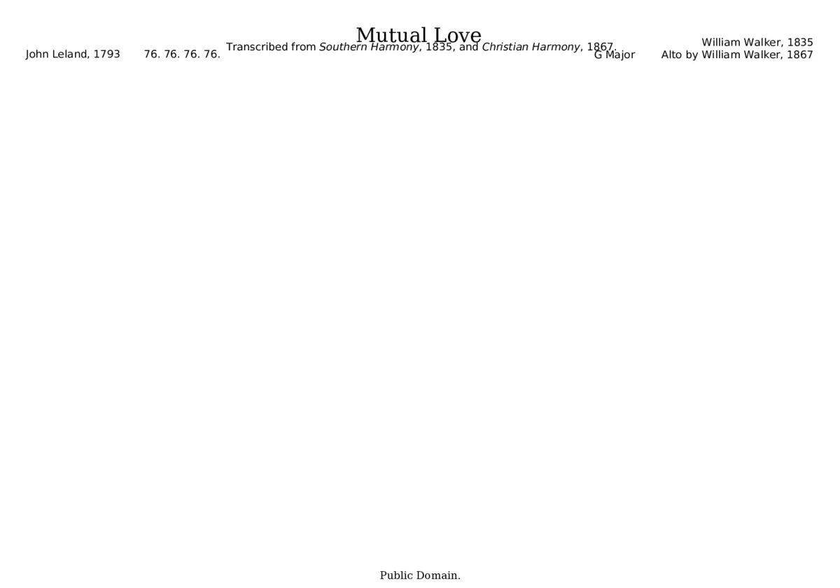 Mutual Love - William Walker - Page 1