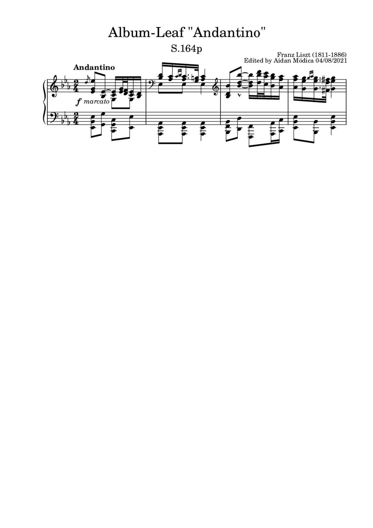 Album-Leaf 'Andantino' - Page 1