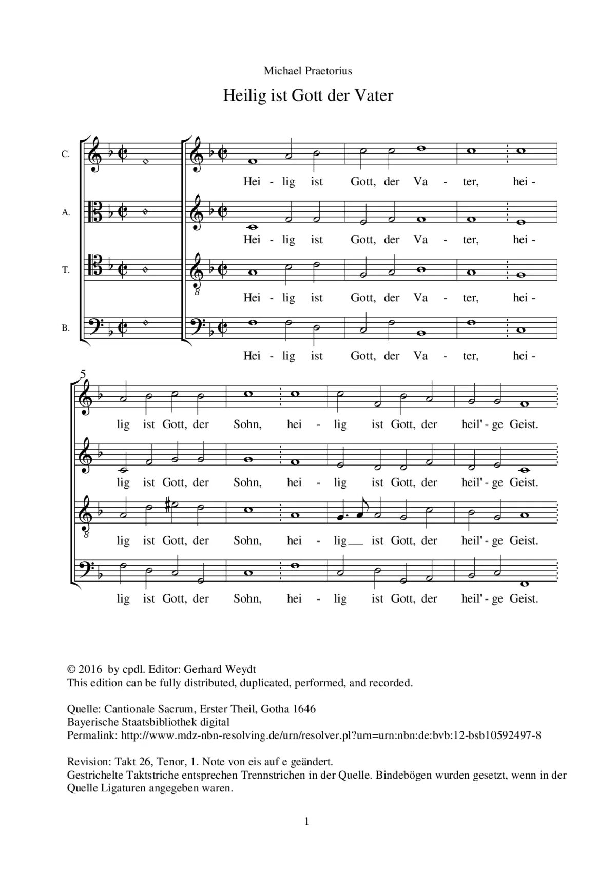 Heilig ist Gott der Vater - Page 1