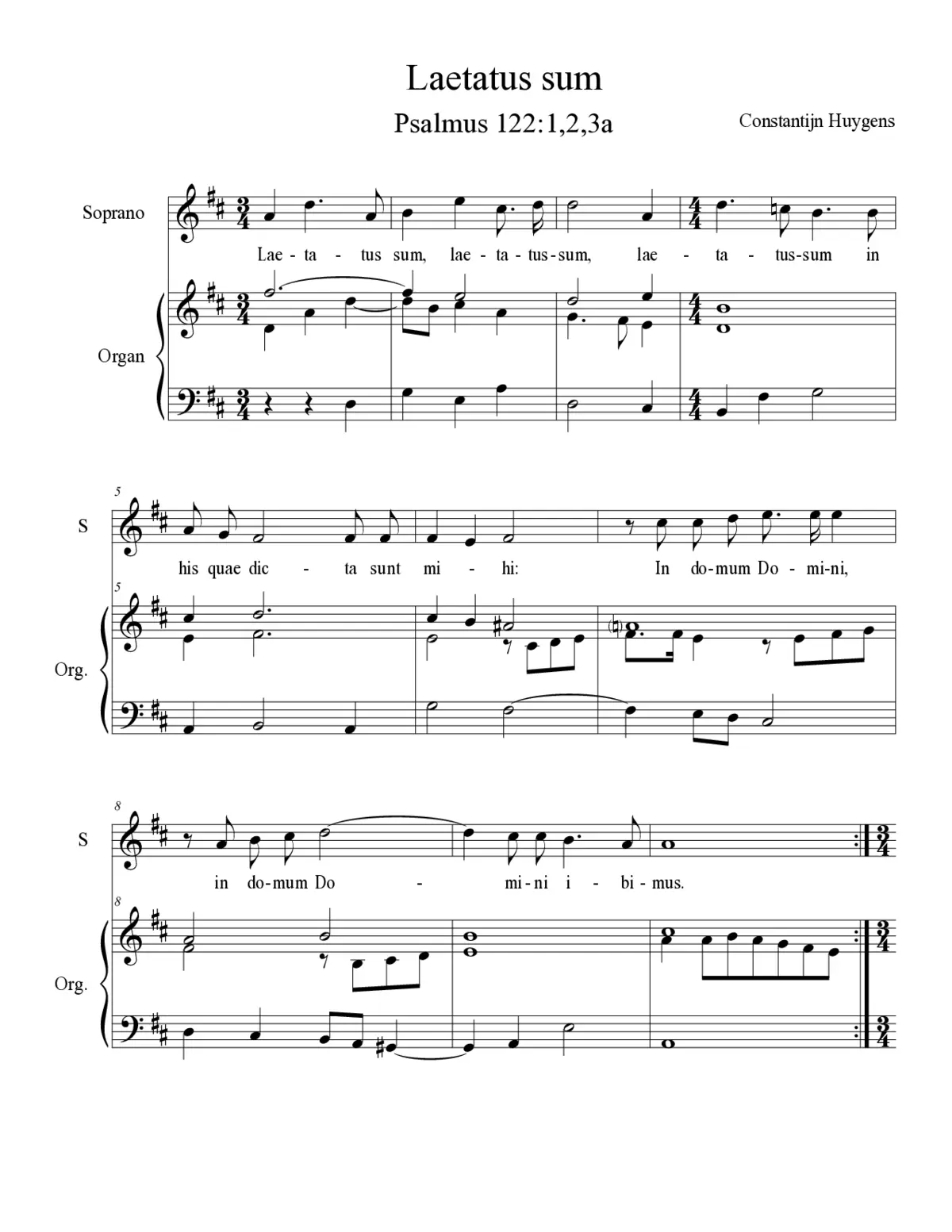 Laetatus sum - Page 1