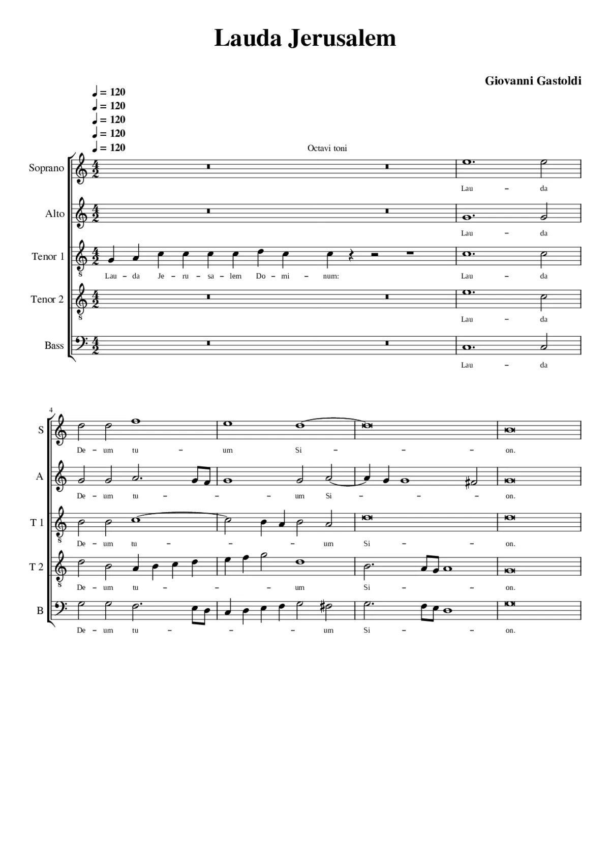 Lauda Jerusalem octavi toni - Page 1