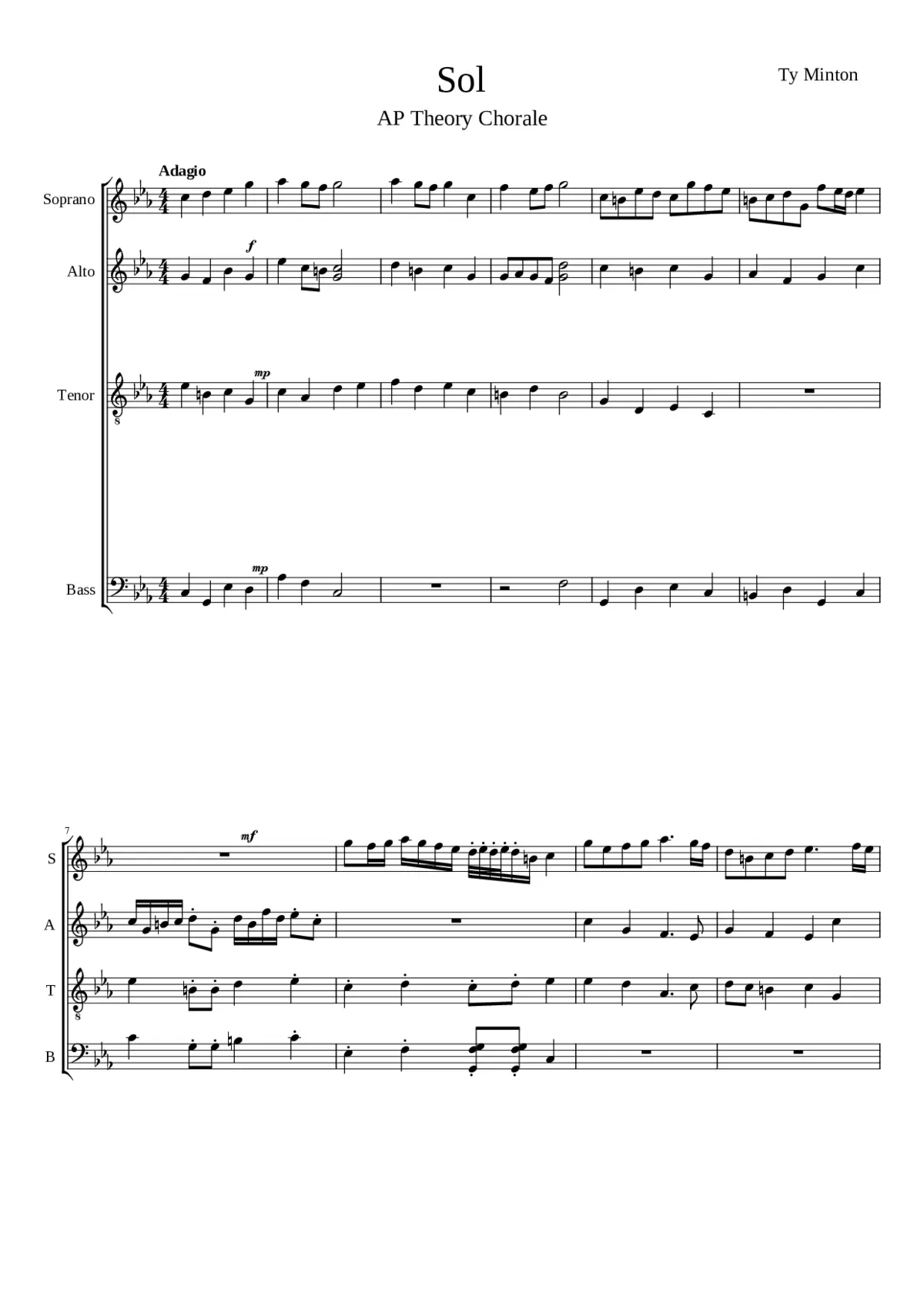 Sol (AP Theory Piece) - Page 1