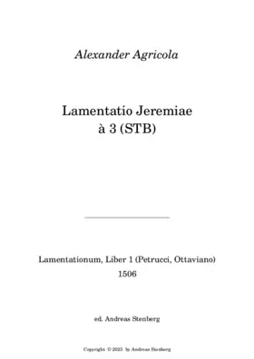 Lamentatio Jeremiae à 3