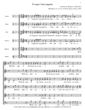 Il vago e liet' aspetto