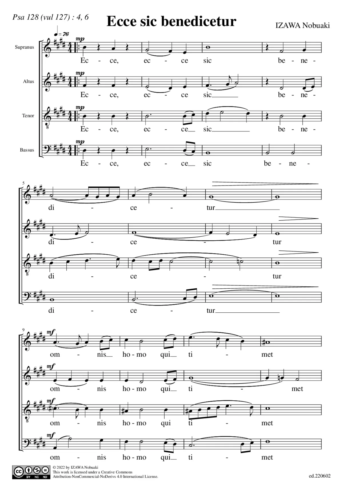 Ecce sic benedicetur - Page 1