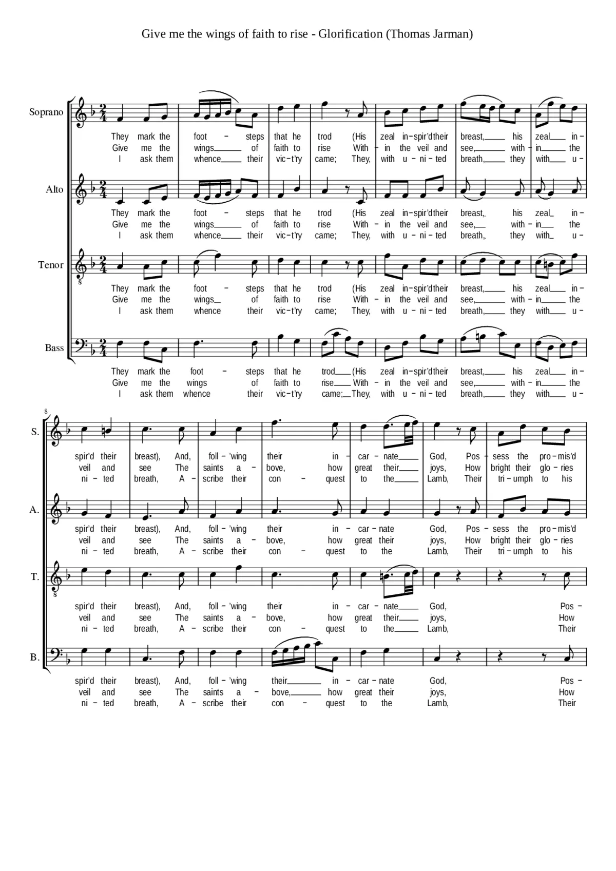 Give me the wings of faith to rise - Page 1