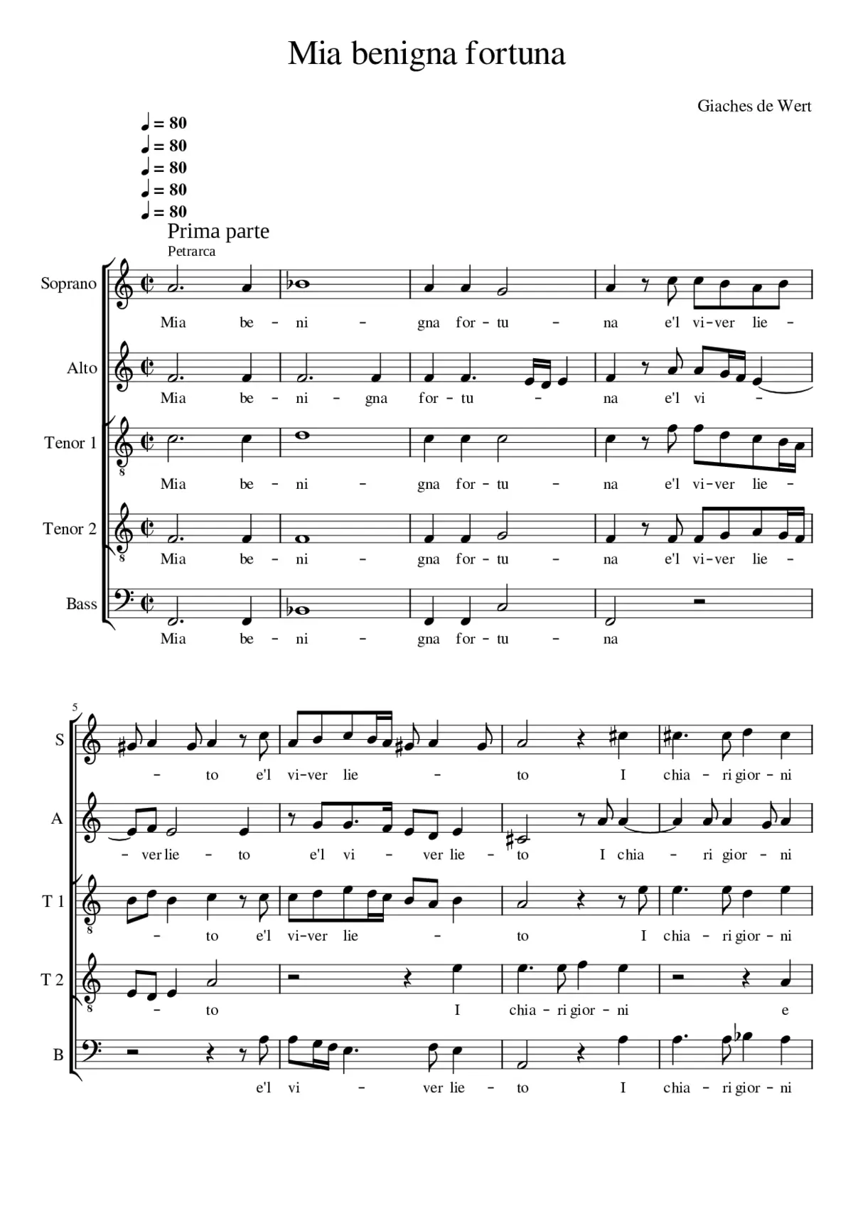 Mia benigna fortuna - Page 1