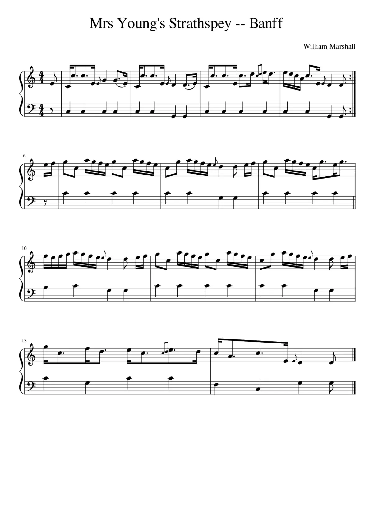 Mrs Young's Strathspey -- Banff - Page 1