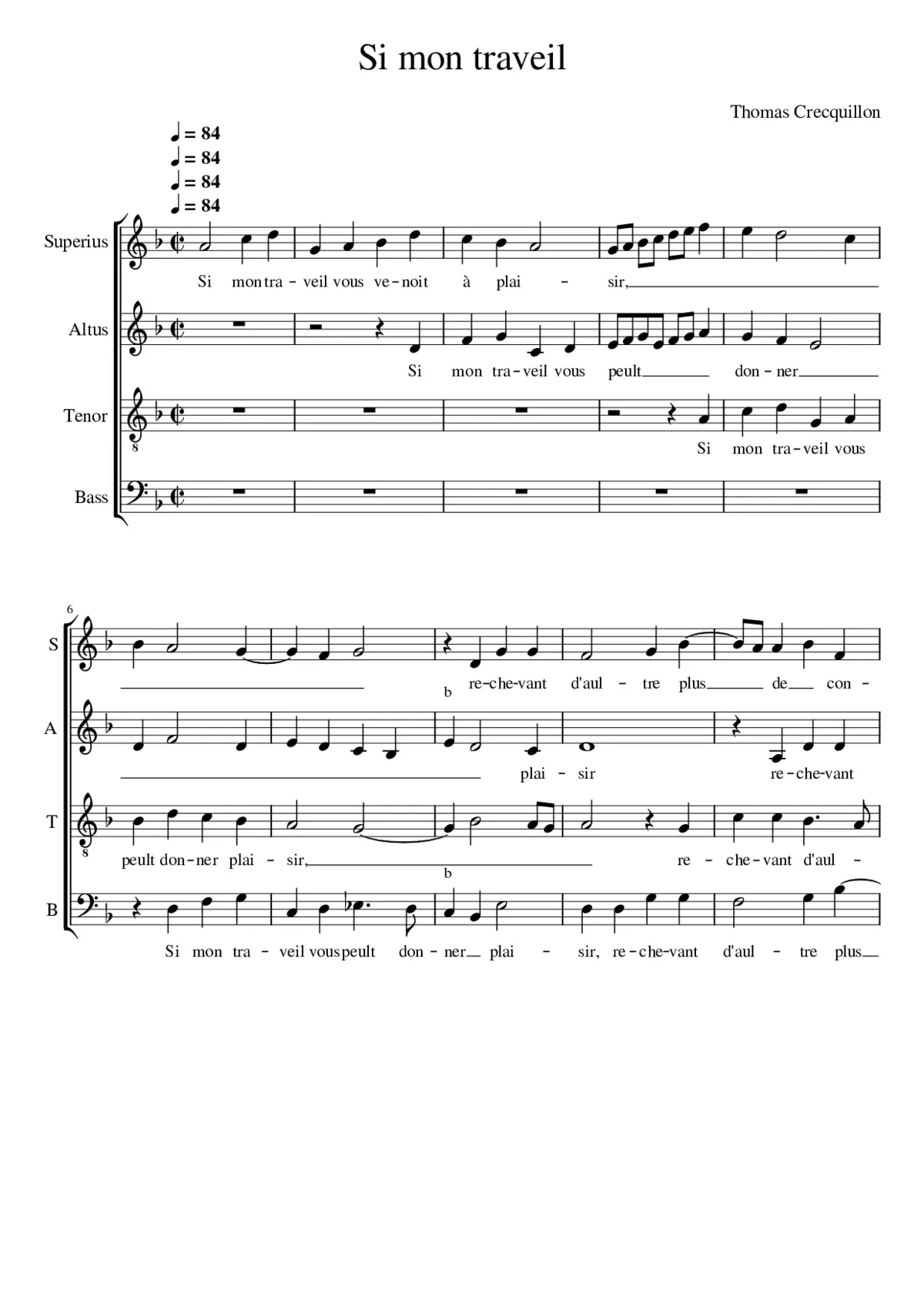 Si mon traveil - Page 1