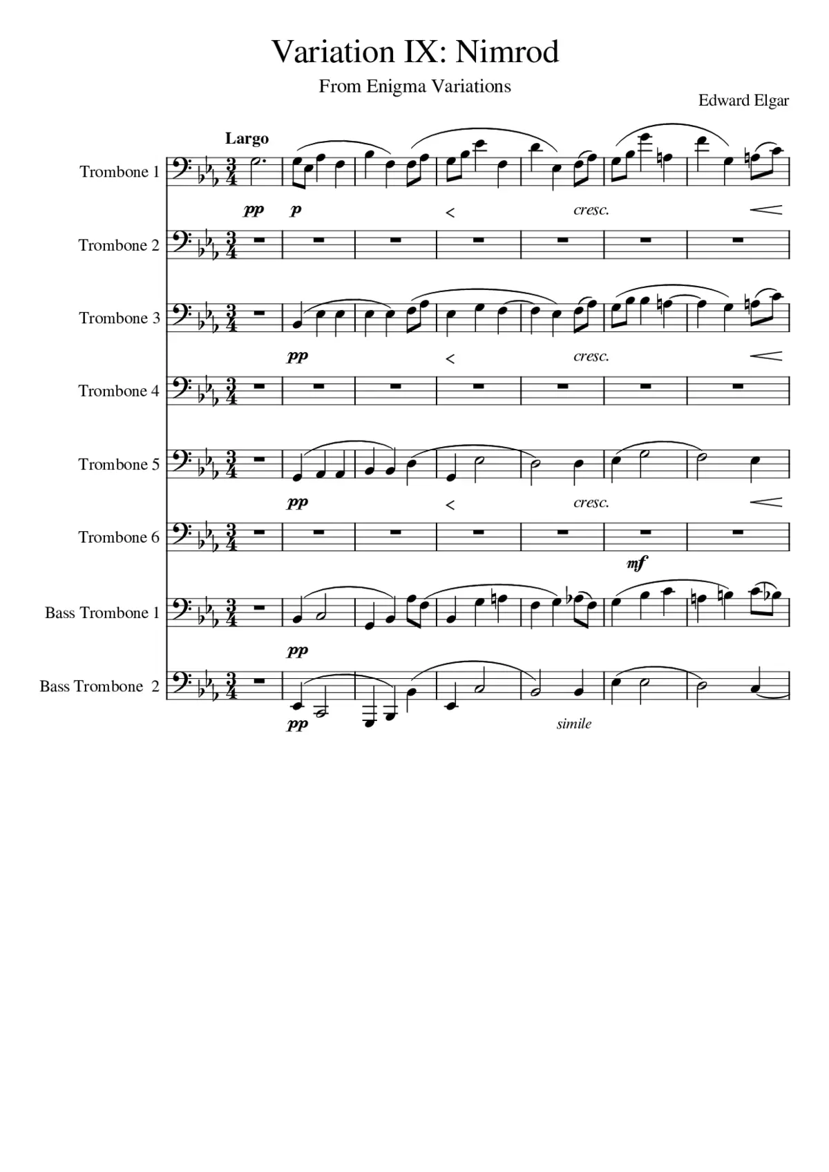 Variations on an Original Theme 'Enigma' Op.36 - Page 1