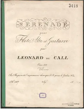 Sérénade pour Flöte, Alte et Guitarre