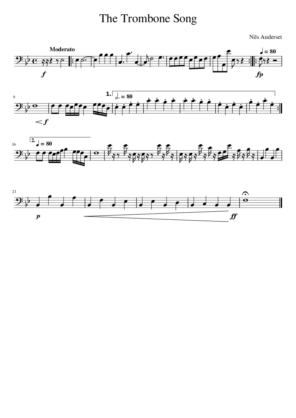 The Trombone Song - Page 1