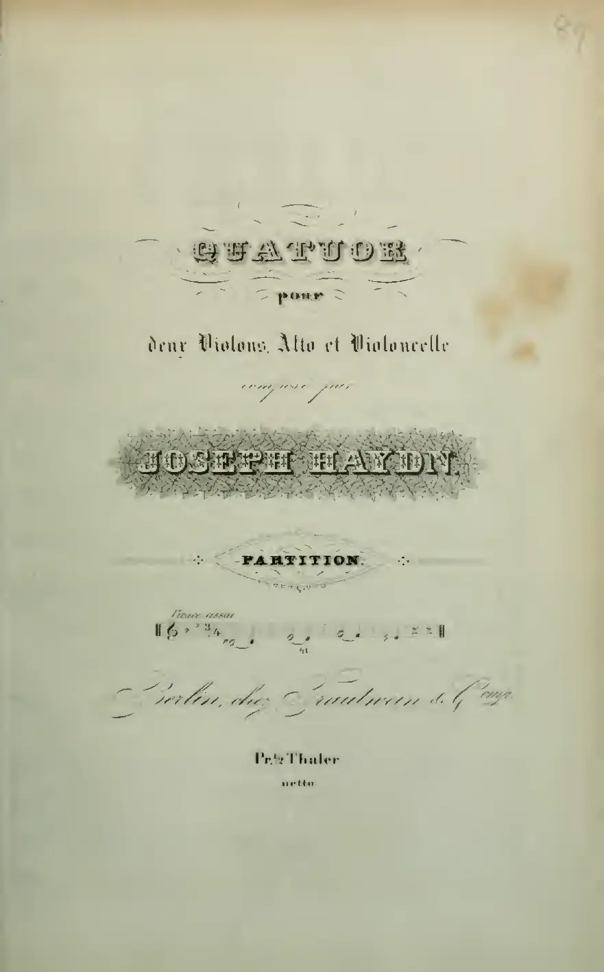 String Quartet in B-flat major - Page 1