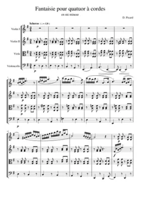 Fantaisie-String quartet n12 in E minor by Dominique Picard