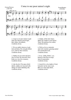 Come to our poor nature's night