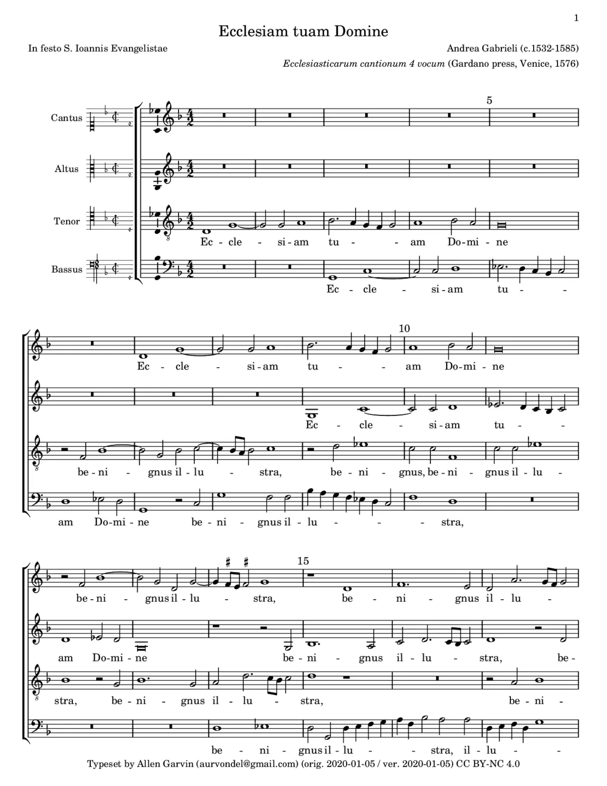 Ecclesiam tuam, Domine - Page 1