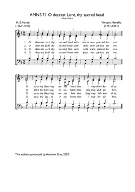 O dearest Lord, thy sacred head