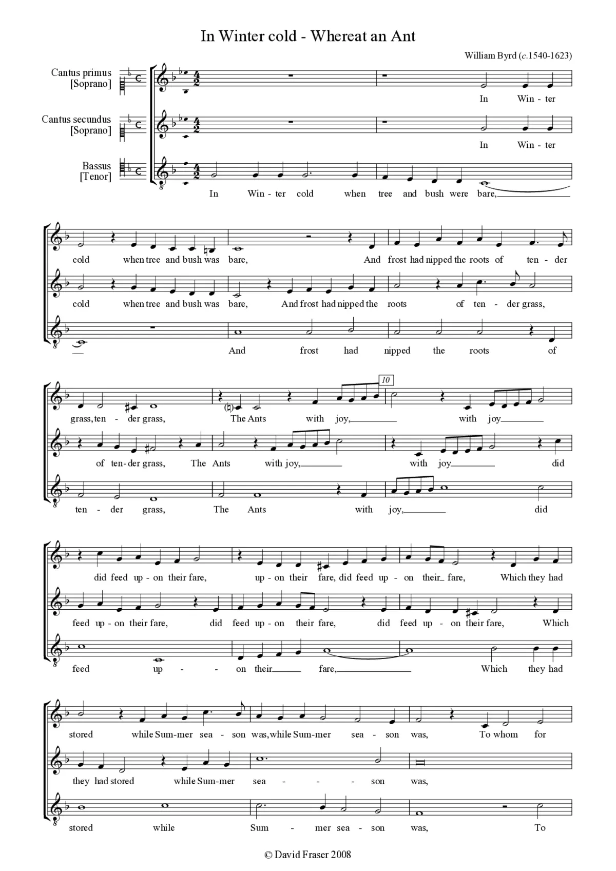 In Winter cold - Whereat an ant - Page 1