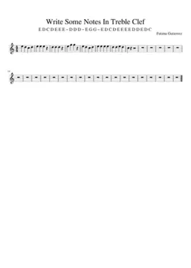 Write Some Notes In Treble Clef