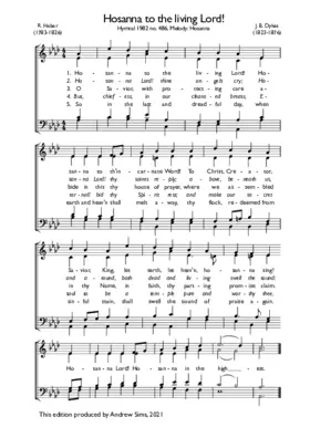 Hosanna to the living Lord!