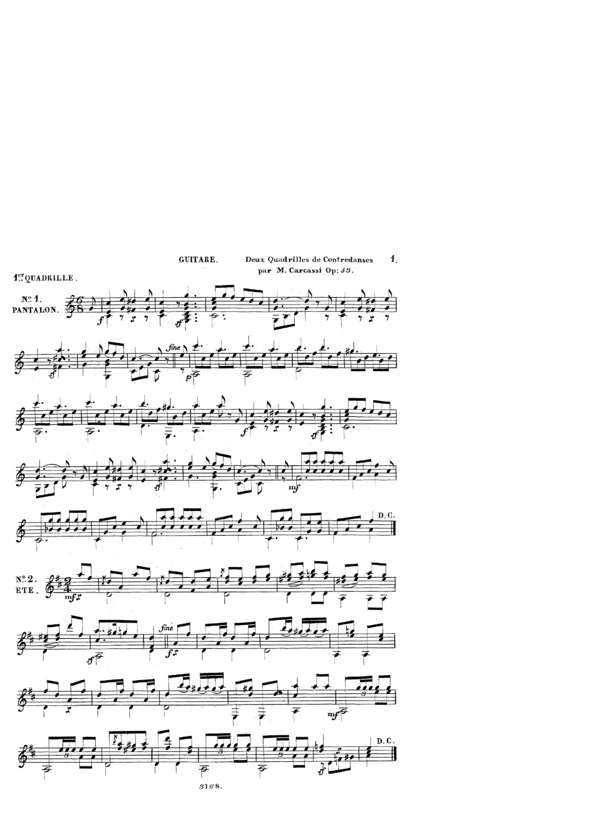 2 Quadrilles, 2 Contredanses, 2 Walses, et 2 Galops, Op.53 - Page 1