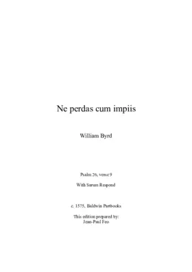 Ne perdas cum impiis