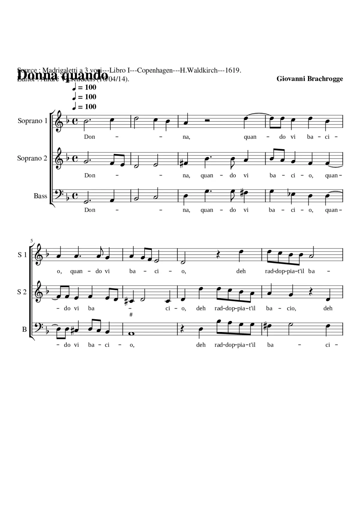 Donna quando vi bacio - Page 1