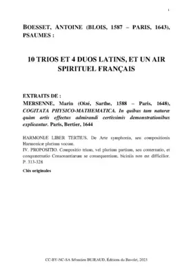 10 Trios, 4 Duos and 1 Spiritual Song, on the 12 Modes