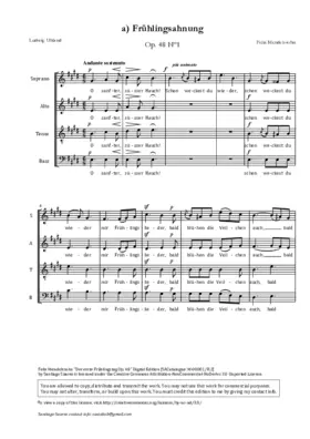 Frühlingsahnung, Op. 48, No. 1