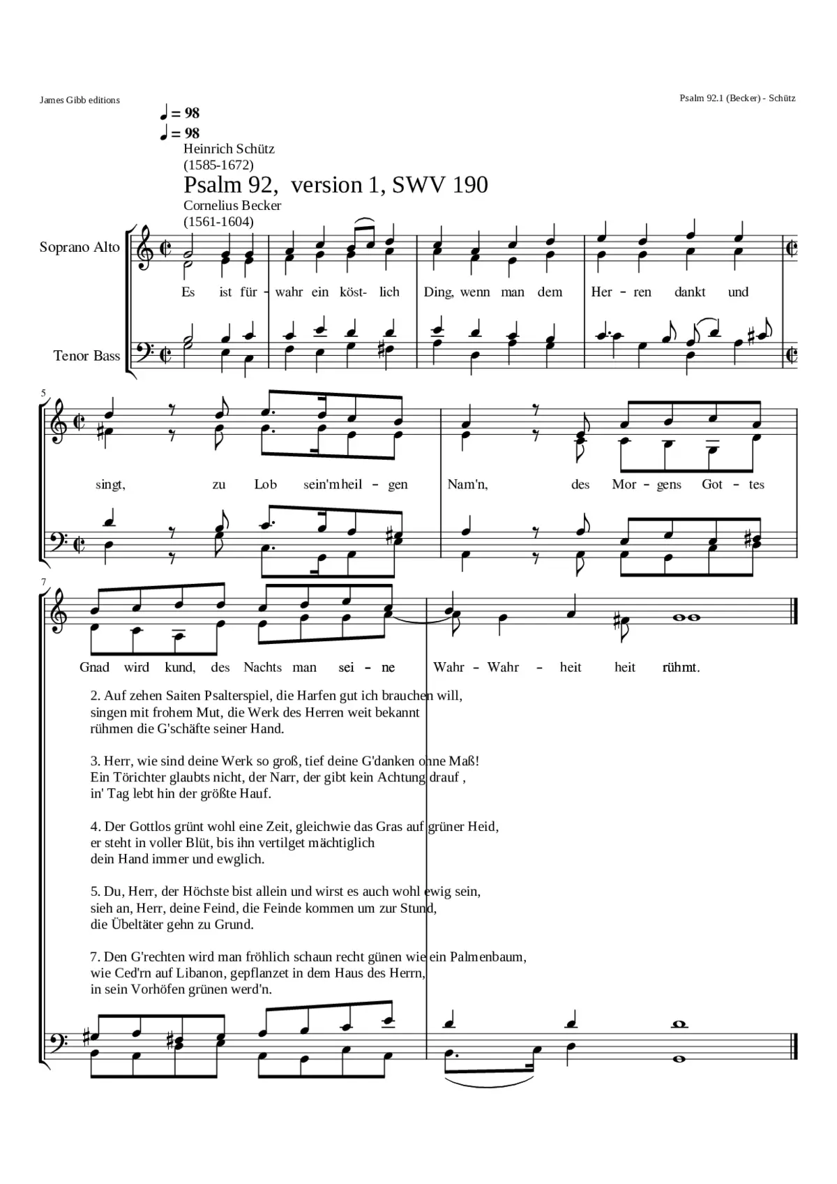 Es ist fürwahr ein köstlich Ding SWV 190 - Page 1