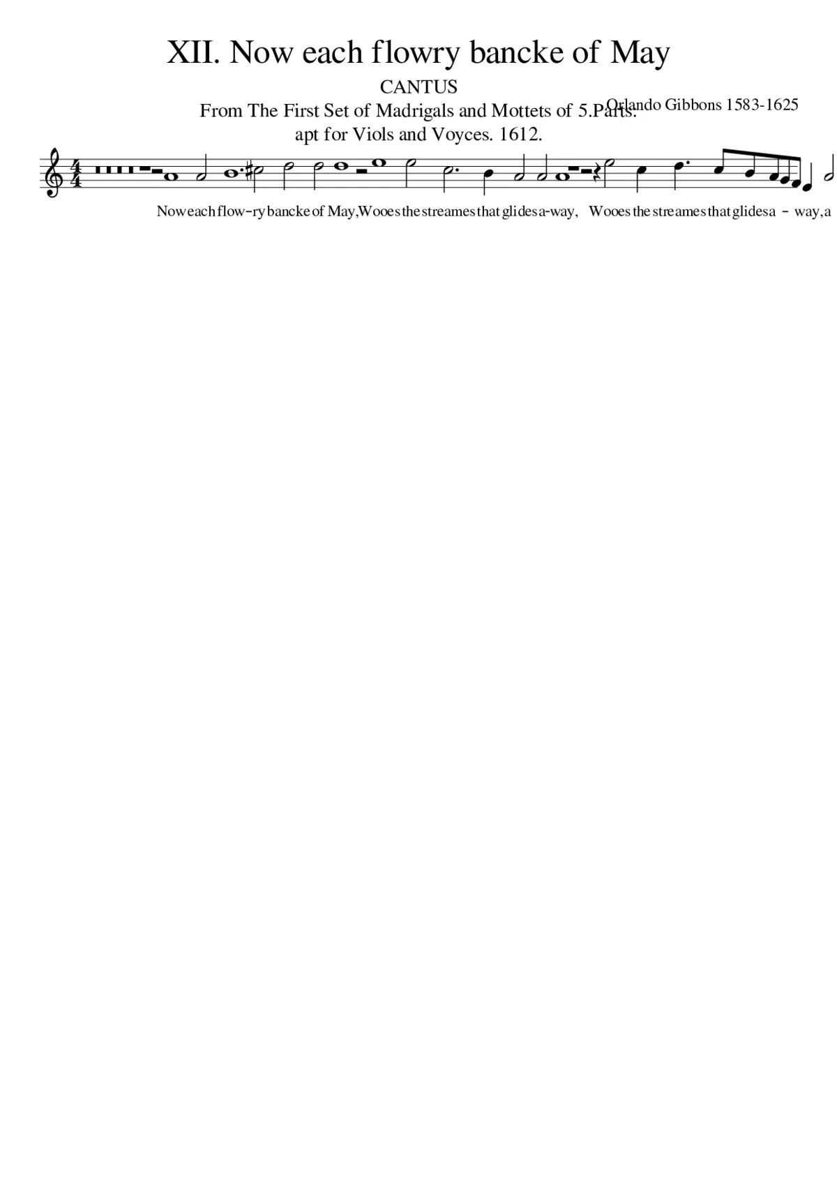 XII. Now each flowry bancke of May - Page 1