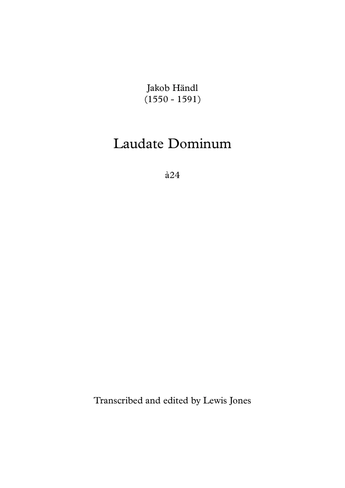 Laudate Dominum in sanctis ejus a 24 - Page 1