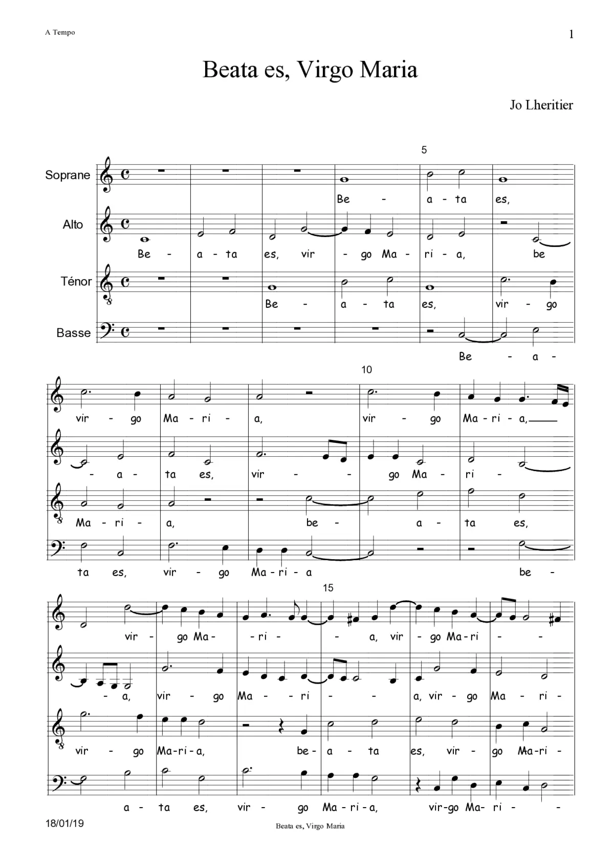 Beata es, Virgo Maria - Page 1