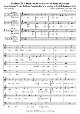 En ta vertu et force, Psalme XXI